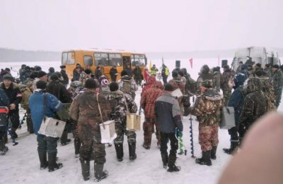 Более 70 рыбаков состязались на льду озера Урманное в Кыштовке