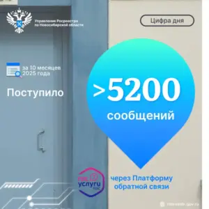 Более 5200 сообщений поступило в новосибирский Росреестрчерез Платформу обратной связи за 10 месяцев 2025 года