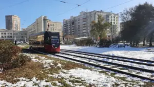 В Новосибирске проходят испытание два новых трамвая
