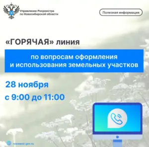 Специалисты Новосибирского Росреестра ответят на вопросыо земельных участках