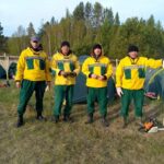Команда десантников-пожарных из Кыштовского района вылетела на тушение лесов в Томскую область